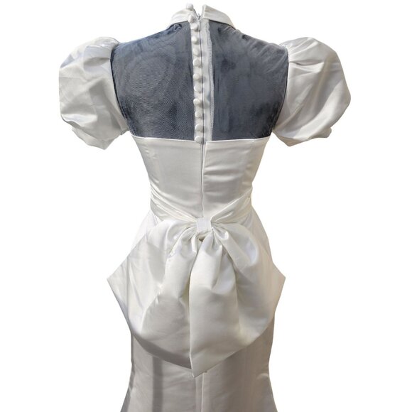 Grace Kelly Style Elegant Classy Wedding Evening Cocktail Couture Runway Dress - Picture 8 of 16